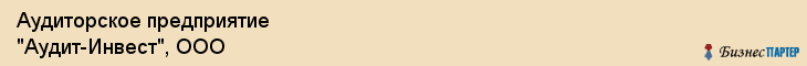 Аудиторское предприятие "Аудит-Инвест", ООО, Екатеринбург