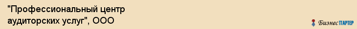 "Профессиональный центр аудиторских услуг", ООО, Екатеринбург